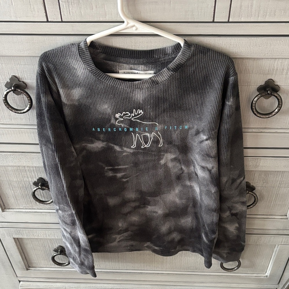 Abercrombie & Fitch Black Tie-Dye Long Sleeve